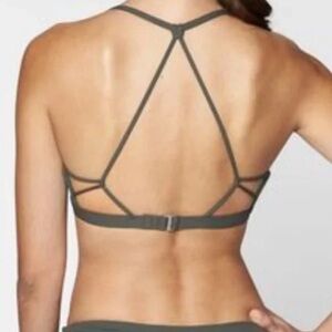 ATHLETA Prism Back Bikini Bra Top ~ Strappy UPF 50+ Built-in Padded Bra ~ Large